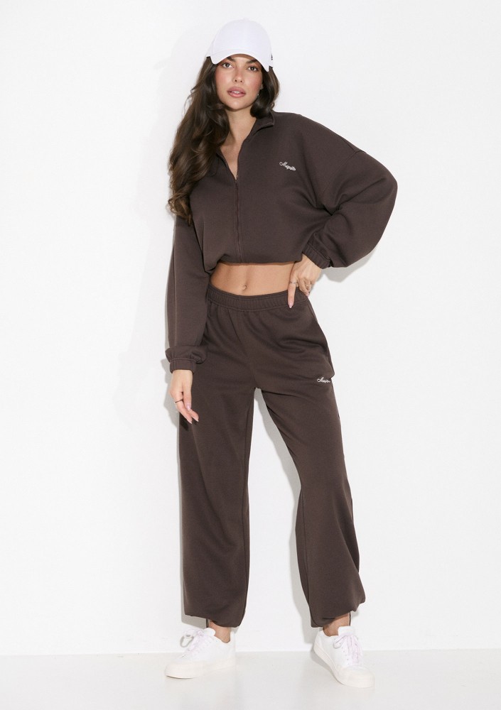 Glide - Bluza na zamek Dark Chocolate