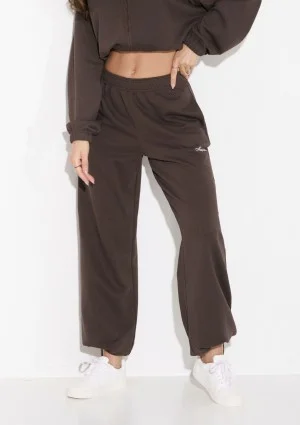 Glide - Dark chocolate brown cotton sweatpants