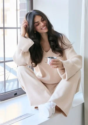 Yoko - Beige sweater pants