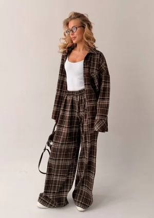 Duty - Brown checked flannel pants