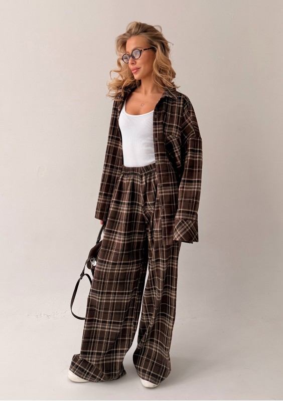 Duty - Brown checked flannel pants