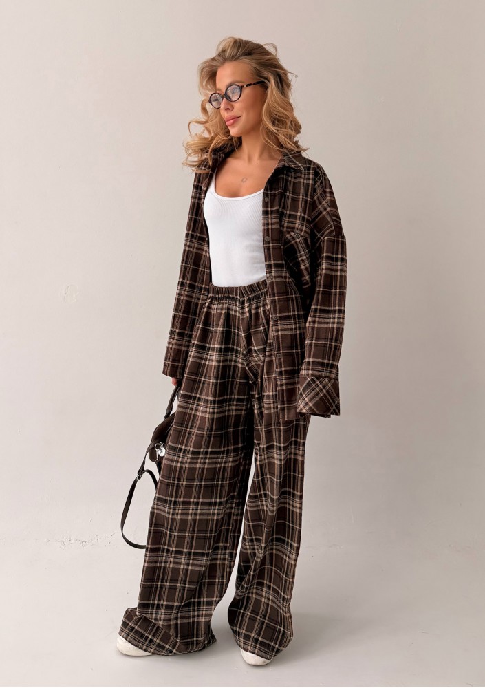 Duty - Brown checked flannel pants