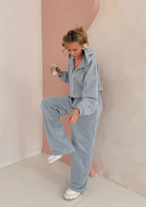 Axis - Melange grey oversized jumpsuit