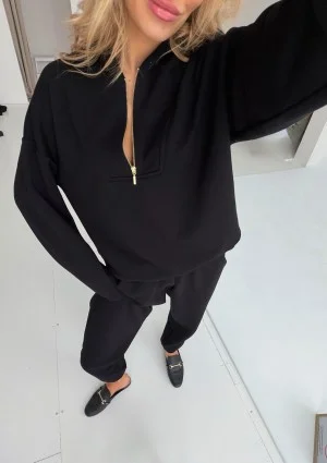 Court - Bluza zip up Black