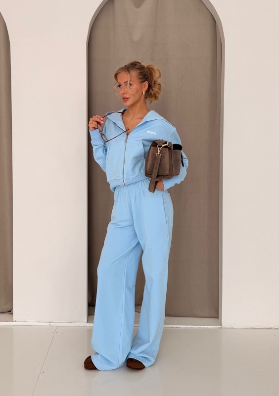 Roxy - Szerokie spodnie dresowe Baby Blue