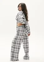 Duty - Black and white checked flannel pants