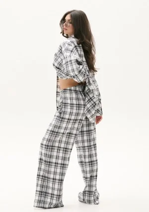 Duty - Black and white checked flannel pants