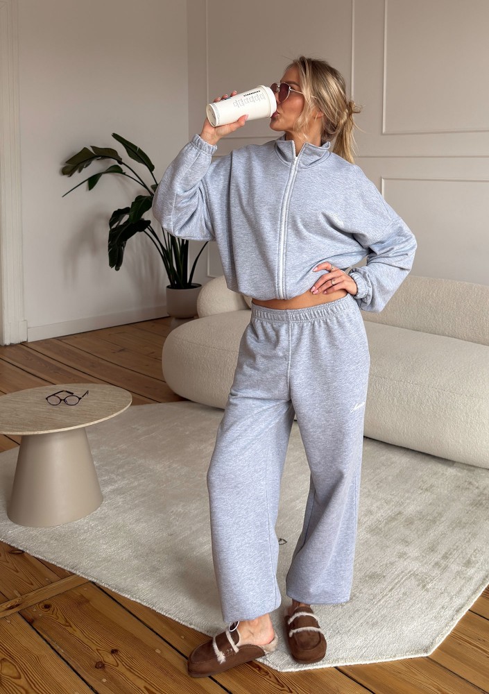 Glide - Rozpinana bluza na stójce Grey Melange