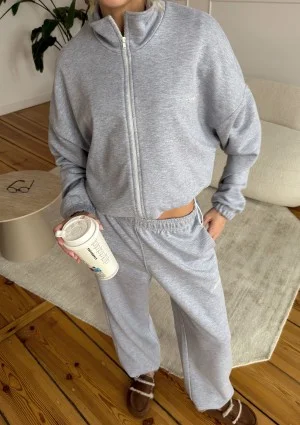 Glide - Rozpinana bluza na stójce Grey Melange