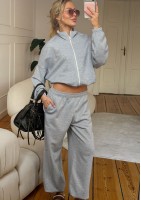 Glide - Melange grey cotton sweatpants