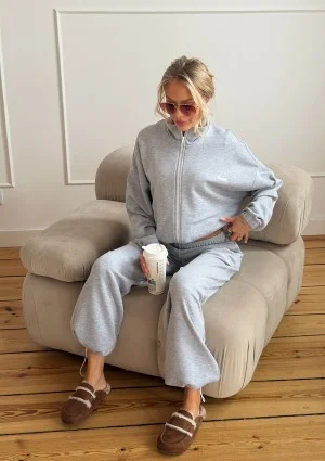 Glide - Melange grey cotton sweatpants