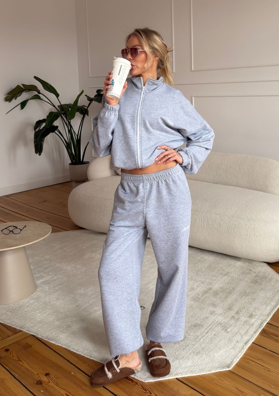 Glide - Melange grey cotton sweatpants