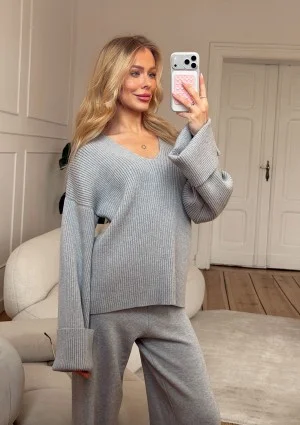 Yuki - Melange grey sweater