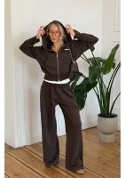 Roxy - Szerokie spodnie dresowe Dark Chocolate