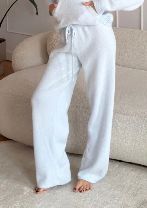 Nemi Soft - Light blue knitted pants