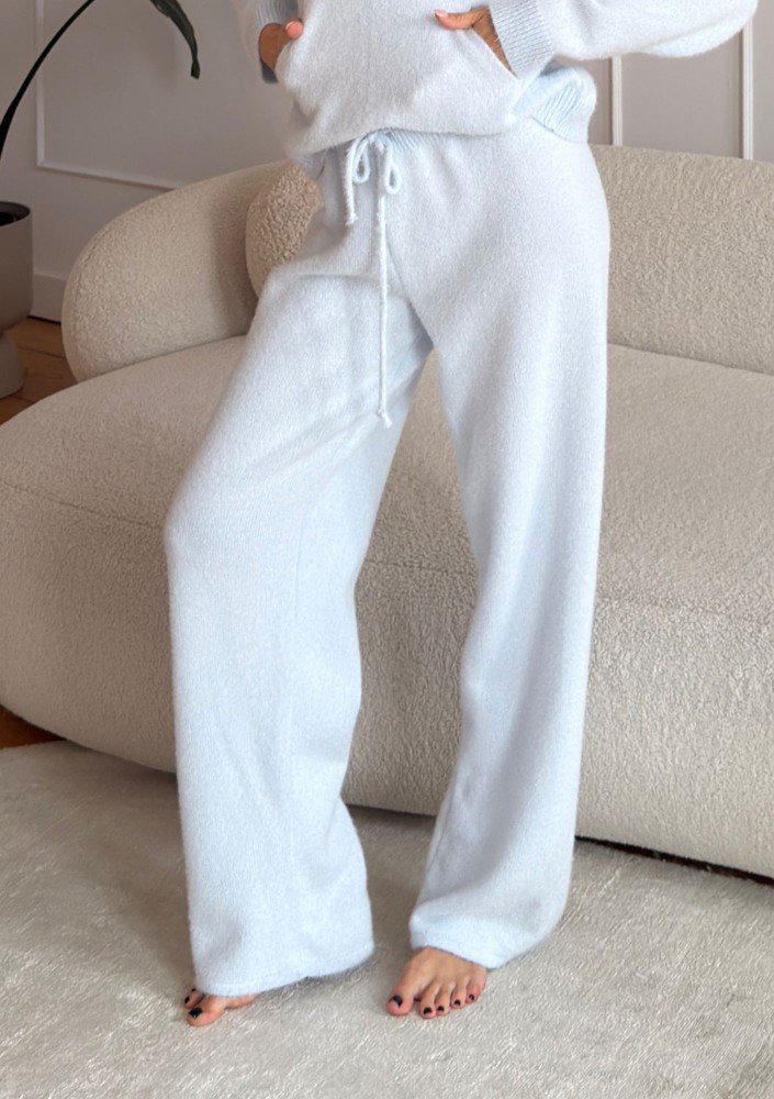 Nemi Soft - Light blue knitted pants