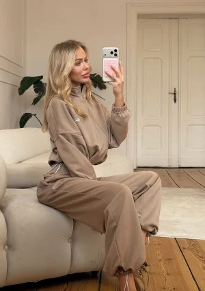 Glide - Rozpinana bluza na stójce Latte