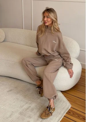 Glide - Latte beige cotton sweatpants