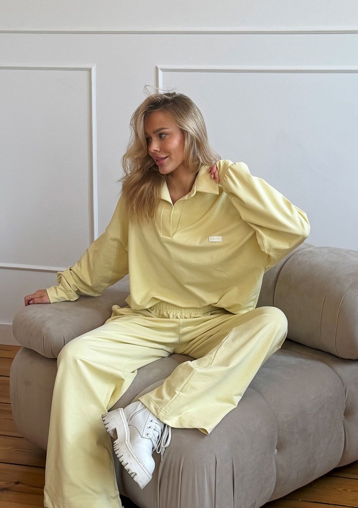 Dash - Buttery yellow cotton sweatpants