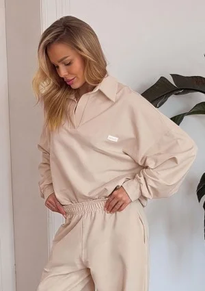 Dash - Bluza z kołnierzykiem Oat Beige