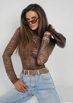 Lace - Latte beige lace top
