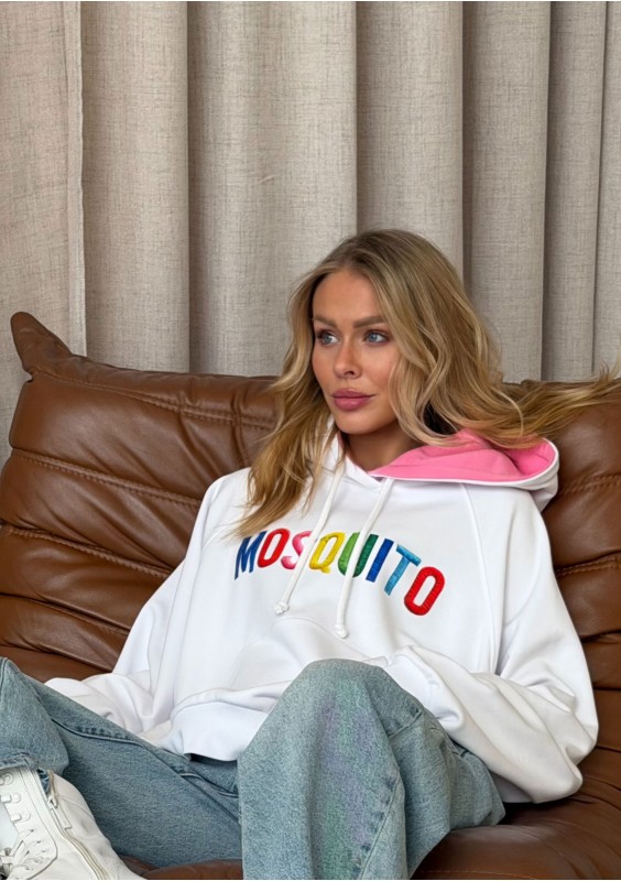 - Oversized hoodie with a colorful logo