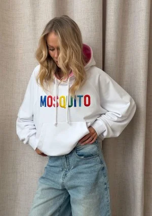 - Oversized hoodie with a colorful logo
