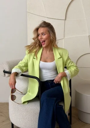 Zura - Lime green oversize blazer