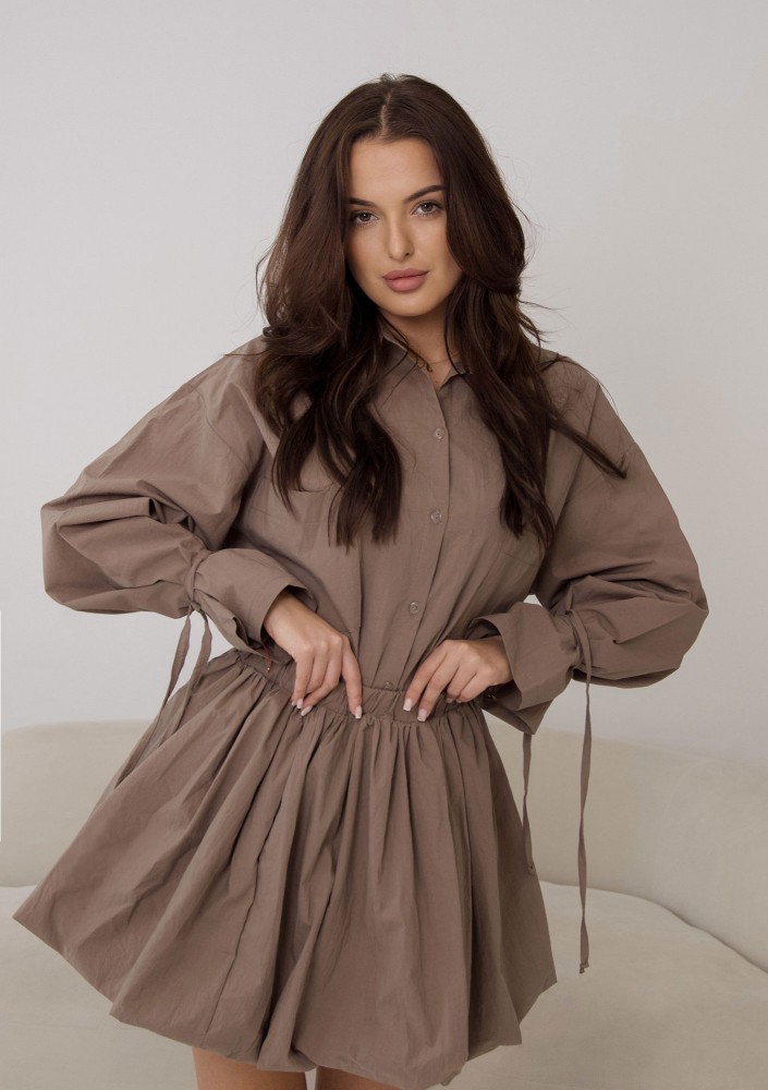Floe - Latte beige oversize cotton shirt