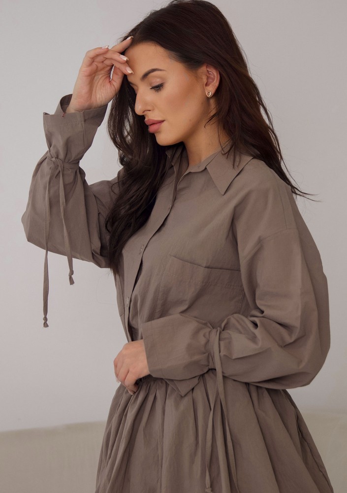 Floe - Latte beige oversize cotton shirt