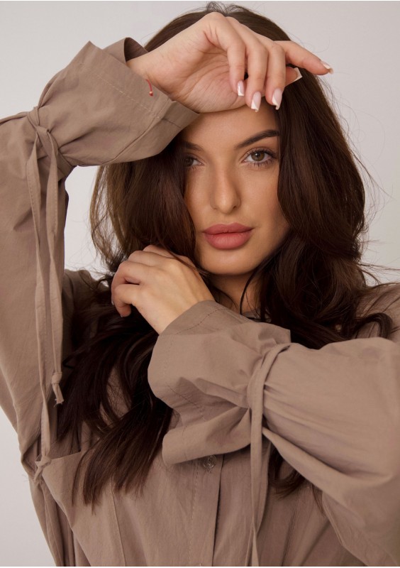 Floe - Latte beige oversize cotton shirt