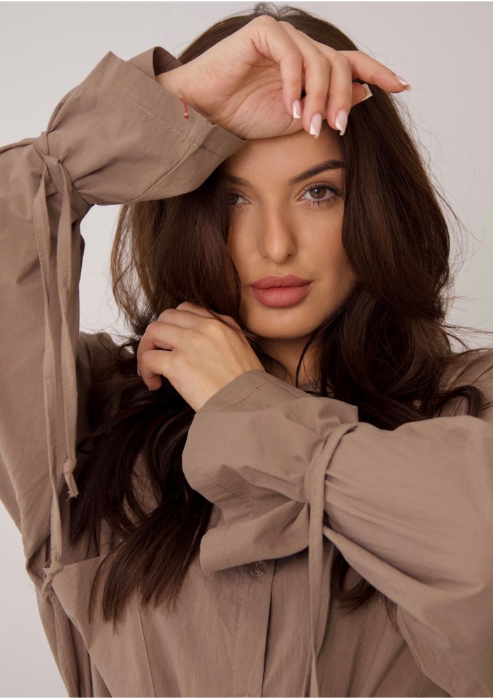 Floe - Latte beige oversize cotton shirt