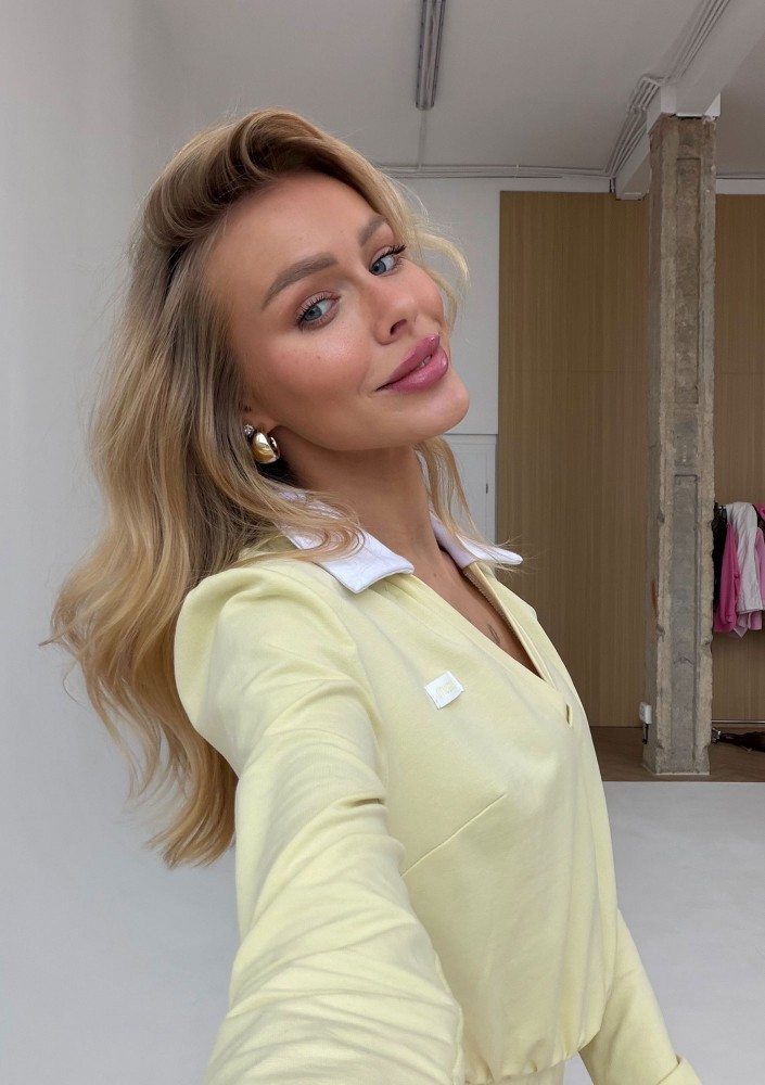 Rally - Butter yellow polo mini dress