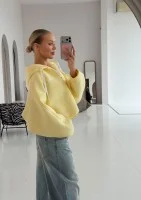 Lilo - Yellow oversized zip up jumper