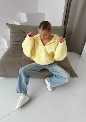 Lilo - Yellow oversized zip up jumper