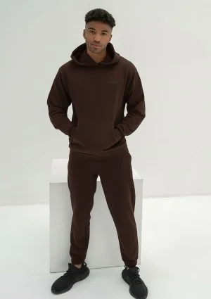 Pure - Męska bluza z kapturem Dark Chocolate