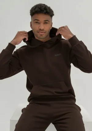 Pure - Men's dark chocolate brown hoodie