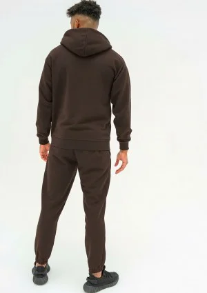 Pure - Men's dark chocolate brown hoodie