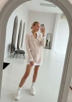 Rally - Oat beige polo mini dress