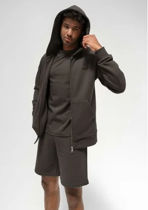 Pure - Men's graphite zipped hoodie