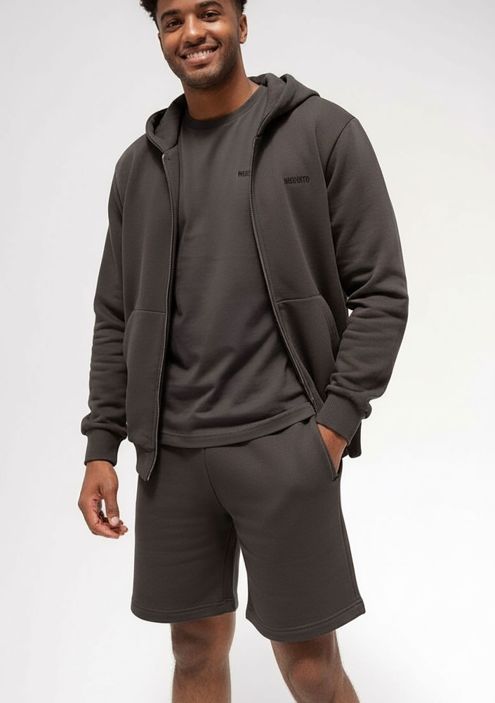 Pure - Men's graphite zipped hoodie