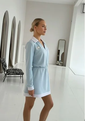 Rally - Sukienka dresowa z kołnierzykiem Butter Yellow