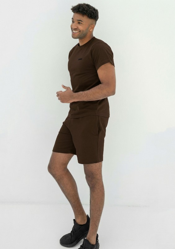 Pure - Men's dark chocolate brown T-shirt