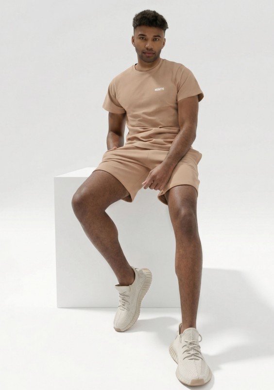 Pure - Męskie szorty dresowe Sand Beige