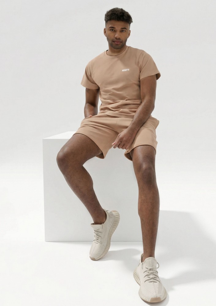 Pure - Męskie szorty dresowe Sand Beige