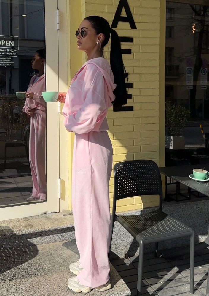 Lush - Pastel pink velvet sweatpants