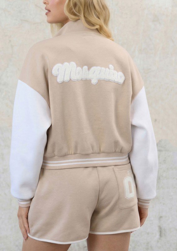 Preppy - Kurtka bejsbolówka z kołnierzykiem Sand Beige