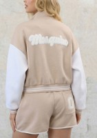 Preppy - Szorty dresowe z lamówką Sand Beige