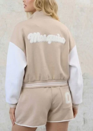 Preppy - Szorty dresowe z lamówką Sand Beige