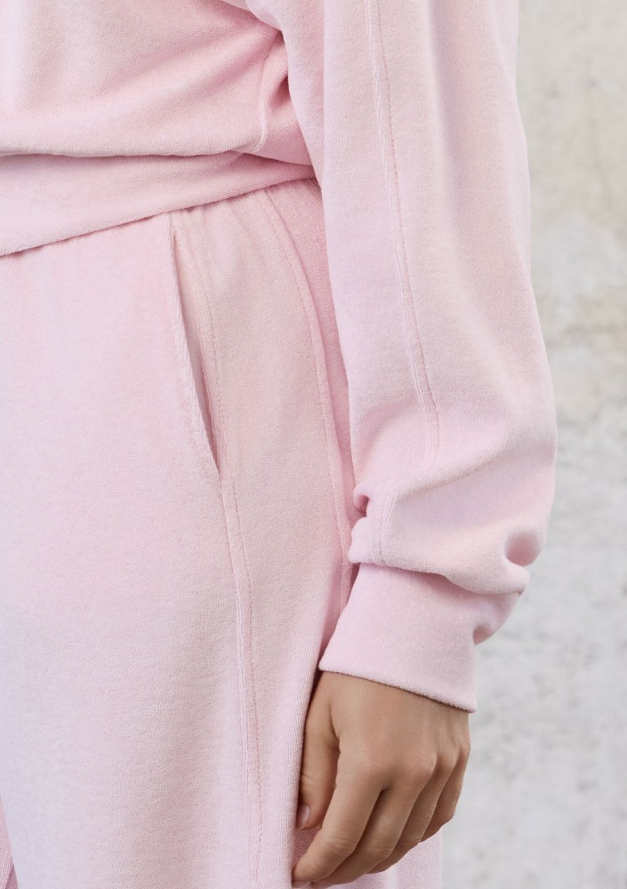 Cano - Wide pastel pink frotte sweatpants